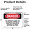 Signmission No Open Flame Or Ignition Source Within 50 Feet Danger Sign, Vinyl Decal, 7in W x 5in L, 2PK OS-2PACK-DS-D-57-L-2361 - alternate 3
